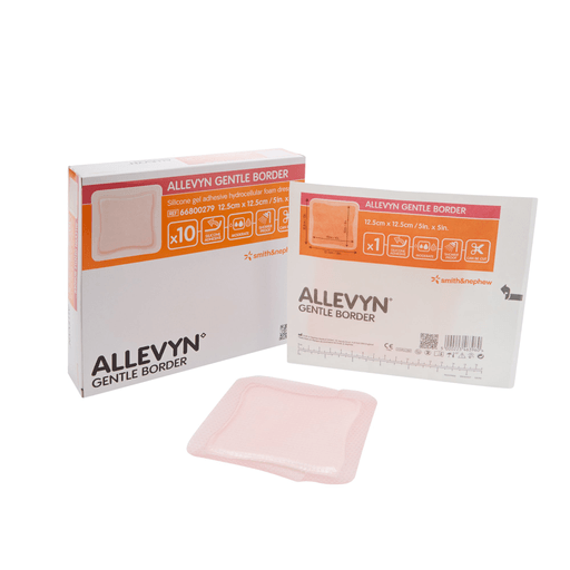Allevyn Gentle Border Silicone Foam Dressing, 5 x 5 Inch | Quantity - 1x BX