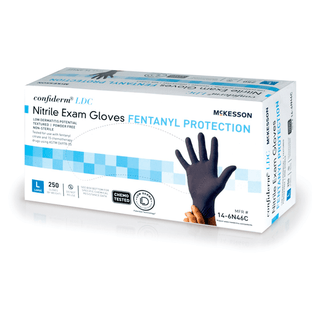 McKesson Confiderm® LDC Nitrile Exam Glove, Large, Blue | Quantity - 1x BX