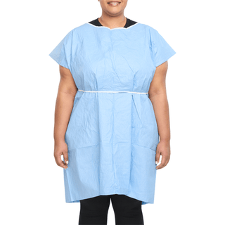 Graham Medical Patient Exam Gown, Extra Large, Blue | Quantity - 1x CS