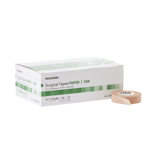 McKesson Paper Medical Tape, 1/2 Inch x 10 Yard, Tan | Quantity - 1x BX