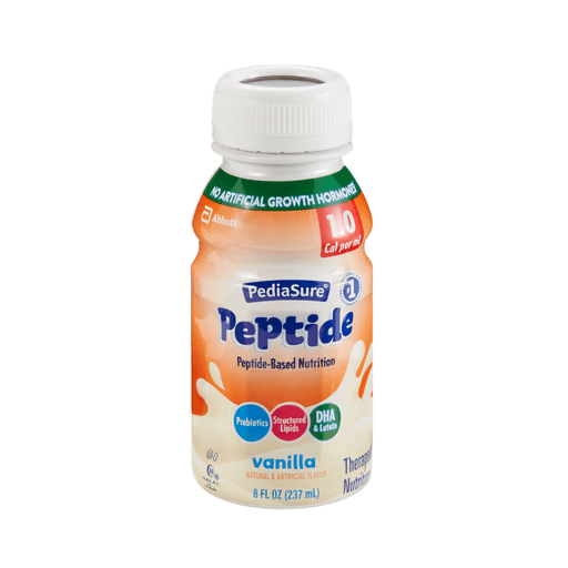 PediaSure® Peptide 1.0 Cal Peptide-Based Nutrition, Vanilla, 8-ounce bottle | Quantity - 1x EA