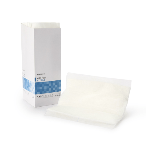 McKesson Sterile Abdominal Pad, 7-1/2 x 8 Inch | Quantity - 1x PK