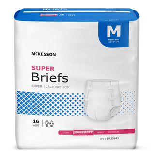 McKesson Super Moderate Absorbency Incontinence Briefs, Medium | Quantity - 1x CS