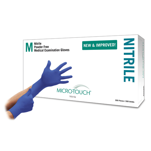 Micro-Touch® Nitrile Exam Glove, Medium, Blue | Quantity - 1x CS