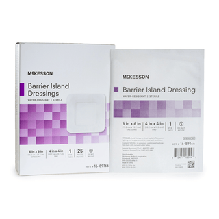 McKesson Composite Barrier Island Dressing, 6 x 6 Inch | Quantity - 1x CS