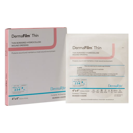 DermaFilm® Hydrocolloid Dressing, 4 x 4 Inch | Quantity - 1x EA