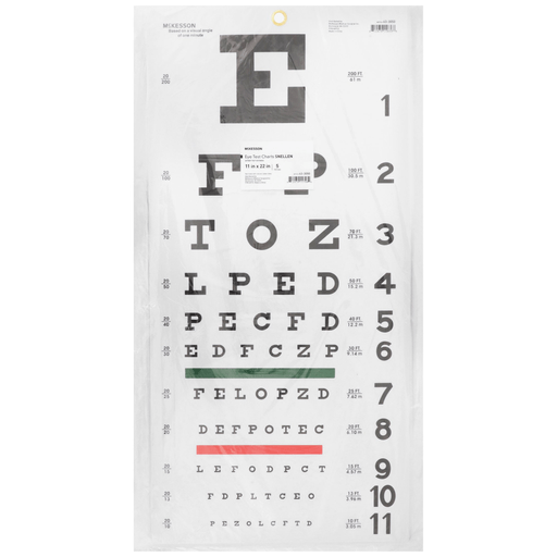 McKesson Eye Test Chart, 11 x 22 Inch | Quantity - 1x EA