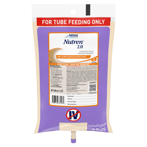 Nutren® 2.0 Tube Feeding Formula, 1000 mL Ready to Hang Prefilled Container | Quantity - 1x CS