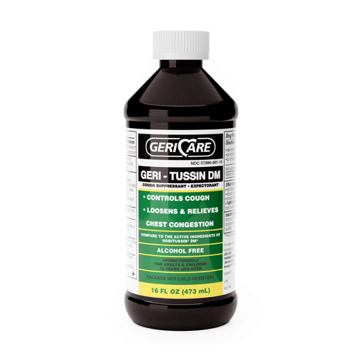 Geri-Care® Guaifenesin / Dextromethorphan Cold and Cough Relief, 16-ounce Bottle | Quantity - 1x BT