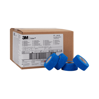 3M™ Coban™ Self-adherent Closure Cohesive Bandage, 1 Inch x 5 Yard, Blue | Quantity - 1x RL
