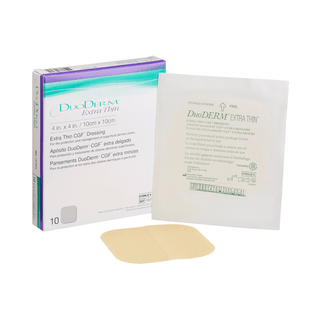 DuoDerm® Extra Thin Hydrocolloid Dressing, 4 x 4 Inch | Quantity - 1x BX