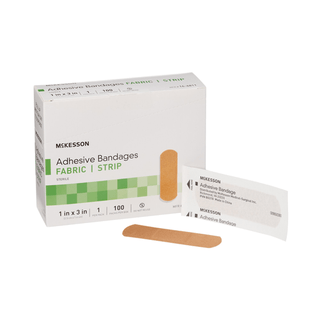 BANDAGE, ADHSV FABR STRP 1X3 (100/BX 24BX/CS) | Quantity - 1x CS