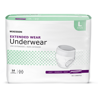 McKesson Extended Wear Maximum Absorbency Underwear, Large | Quantity - 1x BG