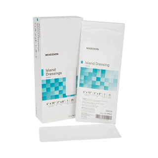 McKesson White Adhesive Dressing, 4 x 10 Inch | Quantity - 1x CS