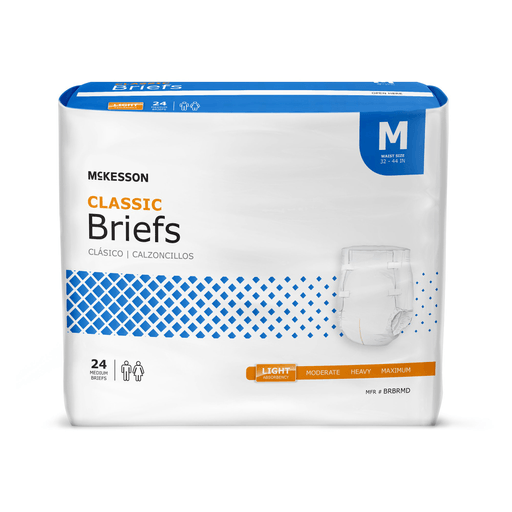 McKesson Classic Light Absorbency Incontinence Brief, Medium | Quantity - 1x BG