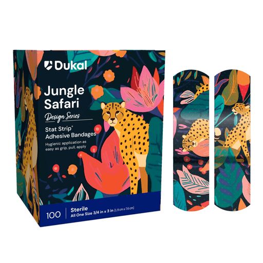 American® White Cross Stat Strip® Designer Safari Adhesive Strip, ¾ x 3 Inch | Quantity - 1x BX