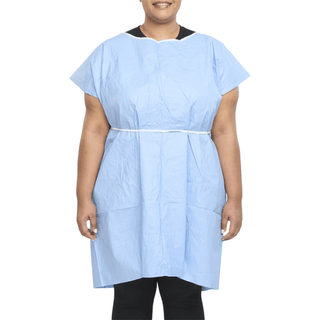 Graham Medical Patient Exam Gown, Extra Large, Blue | Quantity - 1x CS