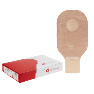 New Image™ 18113 Beige Colostomy Pouch, Pre-cut to Fit 57 mm Stomas, Red Match | Quantity - 1x BX