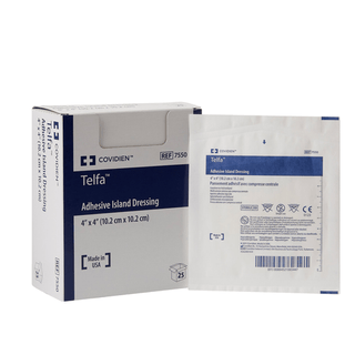 Telfa™ White Adhesive Dressing, 4 x 4 Inch | Quantity - 1x EA