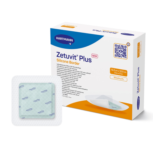 Zetuvit® Plus Silicone Border Super Absorbent Dressing, 5 x 5 Inch | Quantity - 1x EA