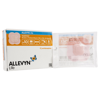 Allevyn Life Silicone Adhesive with Border Silicone Foam Dressing, 4 x 4 Inch | Quantity - 1x EA