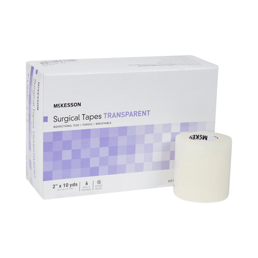 McKesson Plastic Medical Tape, 2 Inch x 10 Yard, Transparent | Quantity - 1x CS
