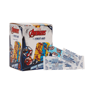 American® White Cross Stat Strip® Kid Design (Avengers) Adhesive Strips | Quantity - 1x BX