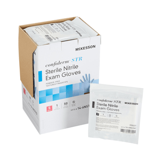 McKesson Confiderm® STR Nitrile Exam Glove, Small, Blue | Quantity - 1x CS