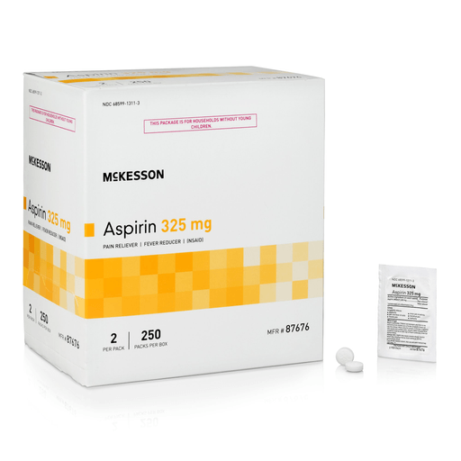 ASPIRIN, TAB 325MG 250X2 (250/BX 12 BX/CS) | Quantity - 1x BX