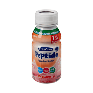 PediaSure® Peptide 1.0 Cal Peptide-Based Nutrition, Strawberry, 8-ounce bottle | Quantity - 1x CS