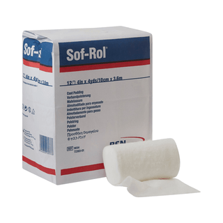 Sof-Rol® White Rayon Undercast Cast Padding, 4 Inch x 4 Yard | Quantity - 1x CS