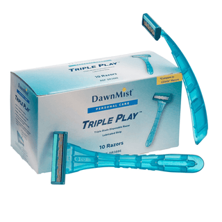 DawnMist Triple Play Facial Razor, Disposable | Quantity - 1x BX