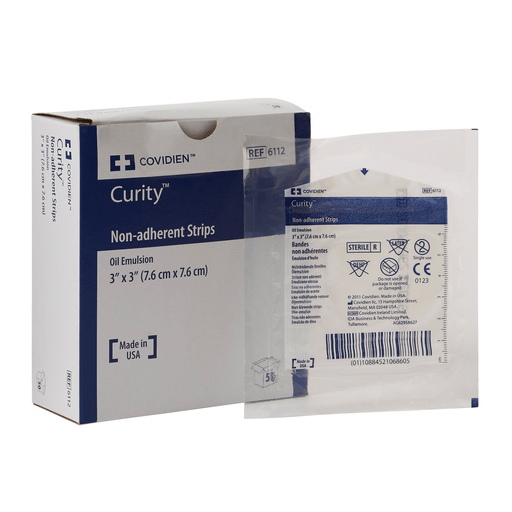 Curity™ Oil Emulsion Impregnated Dressing, 3 x 3 Inch | Quantity - 1x EA