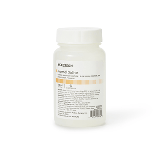 McKesson Saline Irrigation Solution, 100 mL Bottle | Quantity - 1x EA