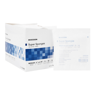 McKesson Sterile Fluff Dressing, 6 x 6-3/4 Inch | Quantity - 1x CS