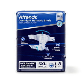 Attends® Overnight Bariatric Briefs, 5X-Large | Quantity - 1x BG