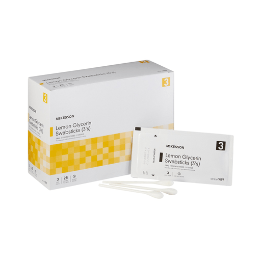 McKesson Oral Swabstick, Lemon Glycerin, Sterile | Quantity - 1x EA