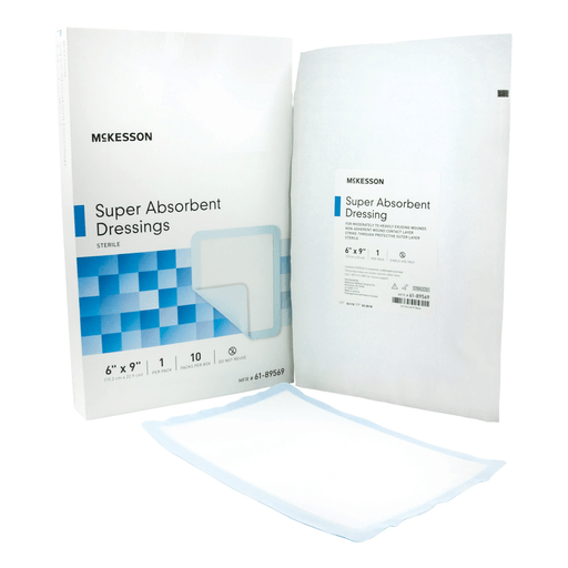 McKesson Super Absorbent Dressing, 6 x 9 Inch | Quantity - 1x EA