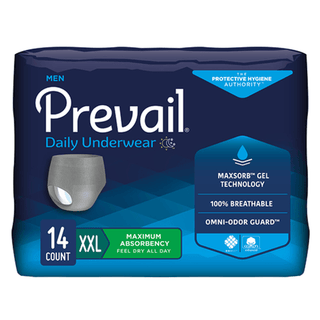 Prevail® Daily Underwear Maximum Absorbent Underwear, Extra Extra Large | Quantity - 1x BG