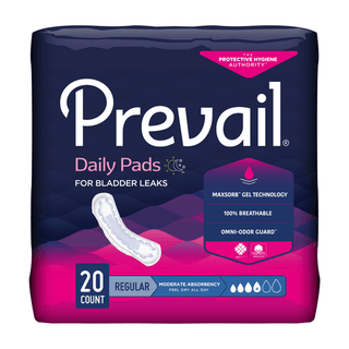 Prevail® Daily Pads Moderate Bladder Control Pad, 9¼-Inch Length | Quantity - 1x BG