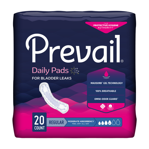 Prevail® Daily Pads Moderate Bladder Control Pad, 9¼-Inch Length | Quantity - 1x BG