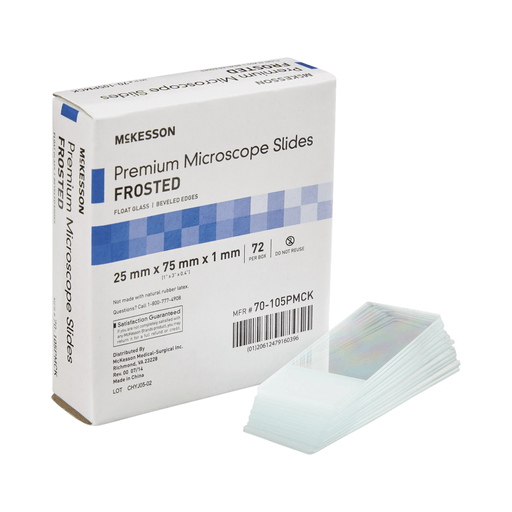 McKesson Premium Frosted Microscope Slide, 25 x 75 mm | Quantity - 1x BX