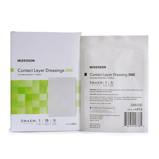 McKesson Silicone Wound Contact Layer Dressing, 3 x 4 Inch | Quantity - 1x CS
