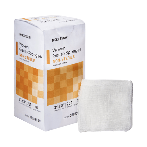 McKesson Gauze Sponge, 3 x 3 Inch, 8-Ply | Quantity - 1x CS