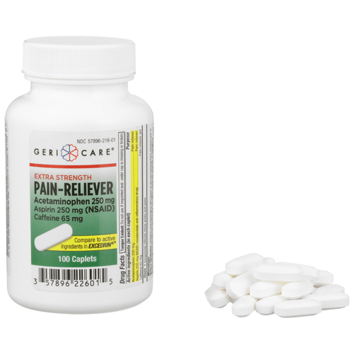Geri-Care® Acetaminophen / Aspirin / Caffeine Pain Relief | Quantity - 1x CS