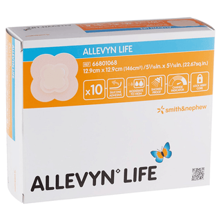 Allevyn Life Silicone Adhesive with Border Silicone Foam Dressing, 5¾ x 5¾ Inch | Quantity - 1x CS