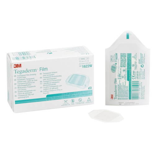 3M™ Tegaderm™ Transparent Sterile Film Dressing, 1-3/4 x 1-3/4 Inch | Quantity - 1x BX