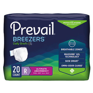 Prevail® Breezers® Ultimate Absorbency Incontinence Briefs, Regular | Quantity - 1x BG