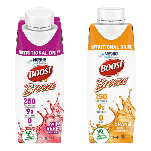 Boost Breeze® Variety (Orange, Wild Berry) Nutritional Drink, 8-ounce carton | Quantity - 1x EA