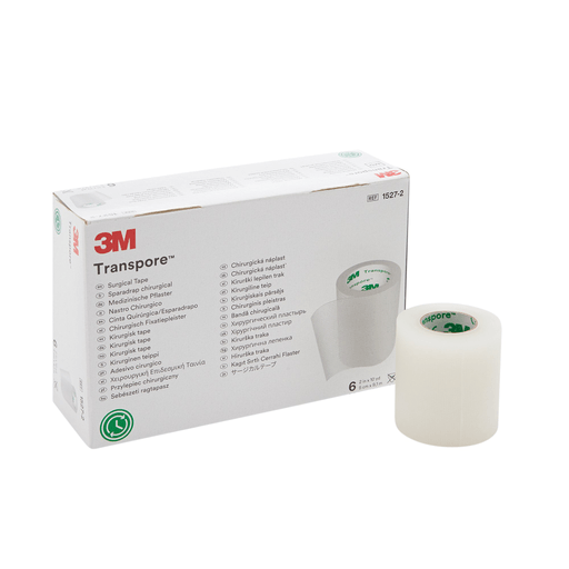 3M™ Transpore™ Plastic Medical Tape, 2 Inch x 10 Yard, Transparent | Quantity - 1x BX